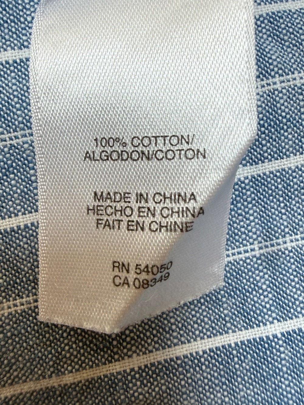 Jones New York Striped Blue Button-Front Shirt #203 - Picture 3 of 6